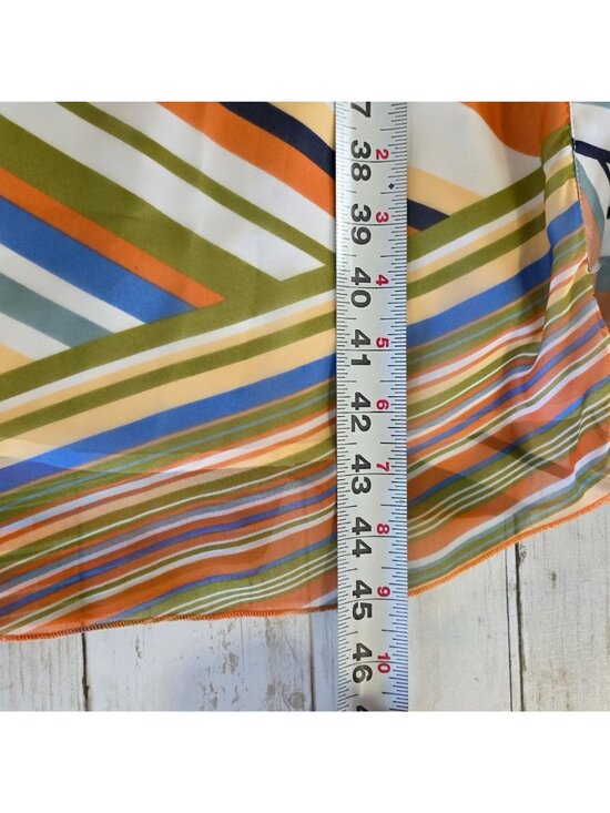 70s Mod Dopamine Dressing NWT New York & Company Multi Stripe Midi XS - Picture 7 of 10